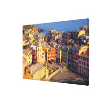 L'Europe, Italie, Cinque Terre. Village de Vernazz Toile Tendue