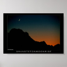 Lever de la lune grande de Teton Affiches