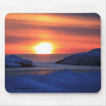 Lever de soleil arctique tapis de souris