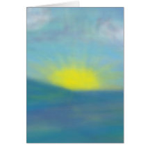 Lever de soleil au-dessus de la carte vierge d'océ