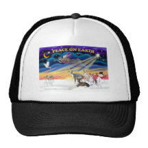 Lever de soleil de Noël - quatre lévriers italiens Casquette