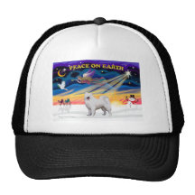 Lever de soleil de Noël - Samoyed Casquette De Camionneur