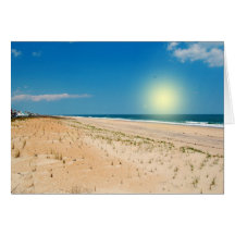 Lever de soleil de plage - carte pour notes
