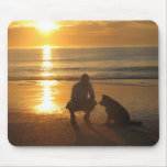 Lever de soleil d'océan tapis de souris