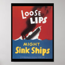L'évier lâche de lèvres embarque la guerre mondial posters