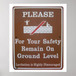 Levitation is Discouraged Poster