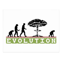 L'évolution drôle évoluent carte postale