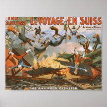 LeVoyage En Suisse, 'The Railroad Disaster' Print