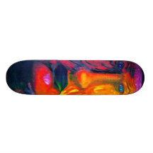 Lèvres vertes surréalistes tristes colorées de Deu Plateaux De Skateboards Customisés