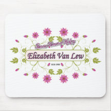 Lew ~ Elizabeth Van / Famous USA Women Mousepad