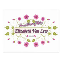 Lew ~ Elizabeth Van / Famous USA Women Post Cards