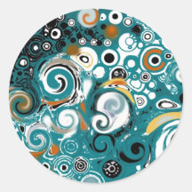 LEXA - ABSTRACT ROUND STICKERS