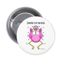 L'exercice drôle de flamant rose est pour les oise badge avec épingle