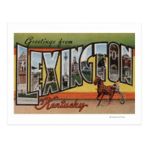 Lexington, Kentucky - Large Letter Scenes Post Card