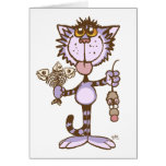 L'exposition du chat de Kitty du carte pour notes 