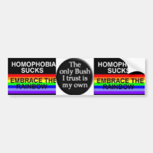 lezbian anti bush bumper sticker