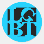 LGBT Black Pop Round Sticker