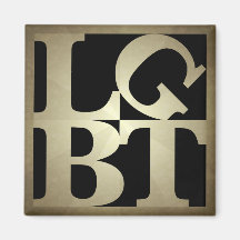 LGBT Black Pop Square Magnet