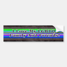LGBT Black Text Ally Bumper Sticker