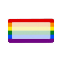 LGBT Gay Pride Rainbow Flag Stripe Address Label