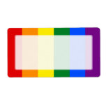 LGBT Gay Pride Rainbow Flag Stripe Custom Shipping Labels