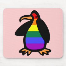 LGBT Penguin Mouse Mat