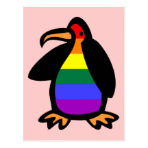 LGBT Penguin Post Card