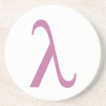 LGBT Pink Lamda Symbol Drink Coasters