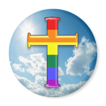 LGBT Pride Cross Magnet