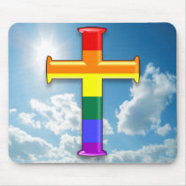 LGBT Pride Cross Mouse Pad