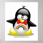 LGBT Rainbow Penguin Print