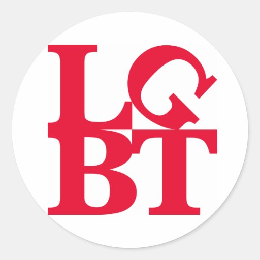 LGBT Red Pop Round Sticker