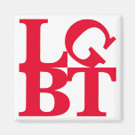 LGBT Red Pop Square Magnet