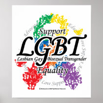 LGBT Ribbon of Butterflies Print