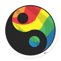 LGBT Ying Yang Sticker