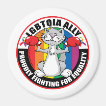 LGBTQIA Ally Cat Magnet