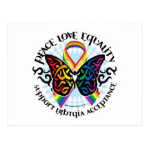LGBTQIA Butterfly Tribal Post Cards