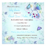 LGC | Garden Baby Shower Blue Custom Announcements