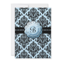 LGC | One Hot Momma Baby Shower Blue Invites