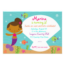 LGC | The Merry Mermaid | African American Invitations