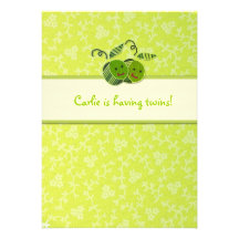LGC | Two Peas in a Pod Baby Shower Invitation