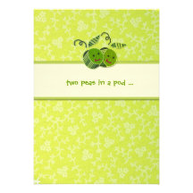 LGC | Two Peas in a Pod Twin Invitation