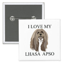 LHASA APSO Love! Buttons