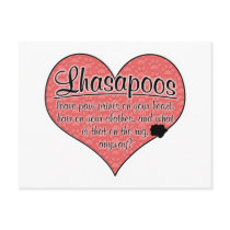 Lhasapoo Paw Prints Dog Humour Postcards