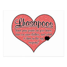 Lhasapoo Paw Prints Dog Humour Postcards