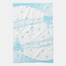 L'hiver est ici - serviette de cuisine serviette éponge