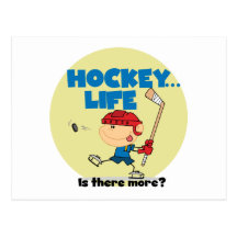 L'hockey a lieu là plus de T-shirts et de cadeaux Carte Postale