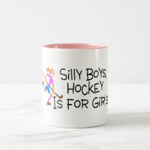 L'hockey idiot de garçons est pour des filles tasse à café