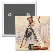 L'homme de panneau publicitaire porté par un homme badges
