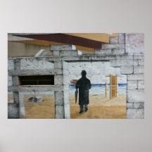 L'homme sur le mur affiches